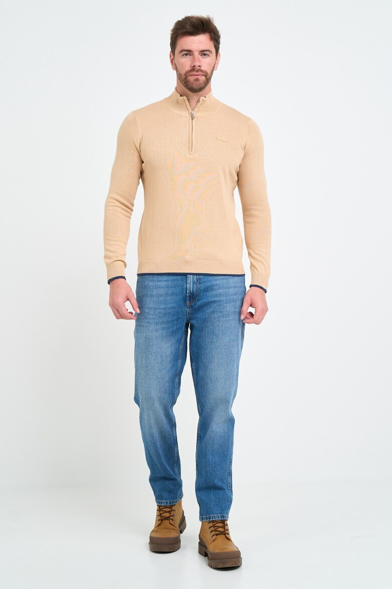 Lee Cooper Памучен пуловер с къс цип - Pepit.bg