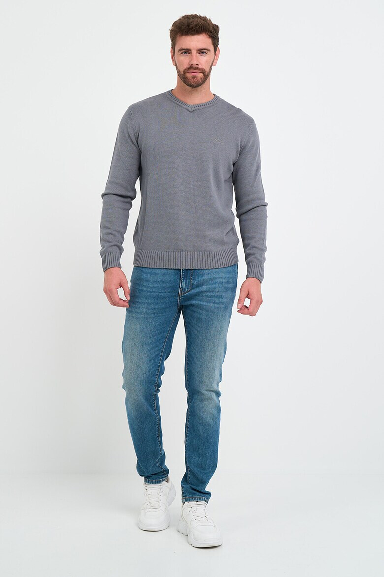 Lee Cooper Памучен пуловер с рипс - Pepit.bg