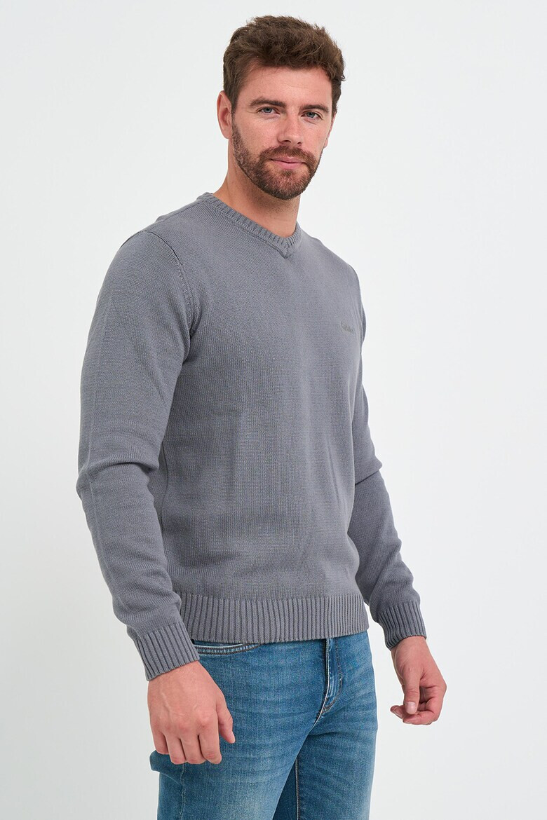 Lee Cooper Памучен пуловер с рипс - Pepit.bg