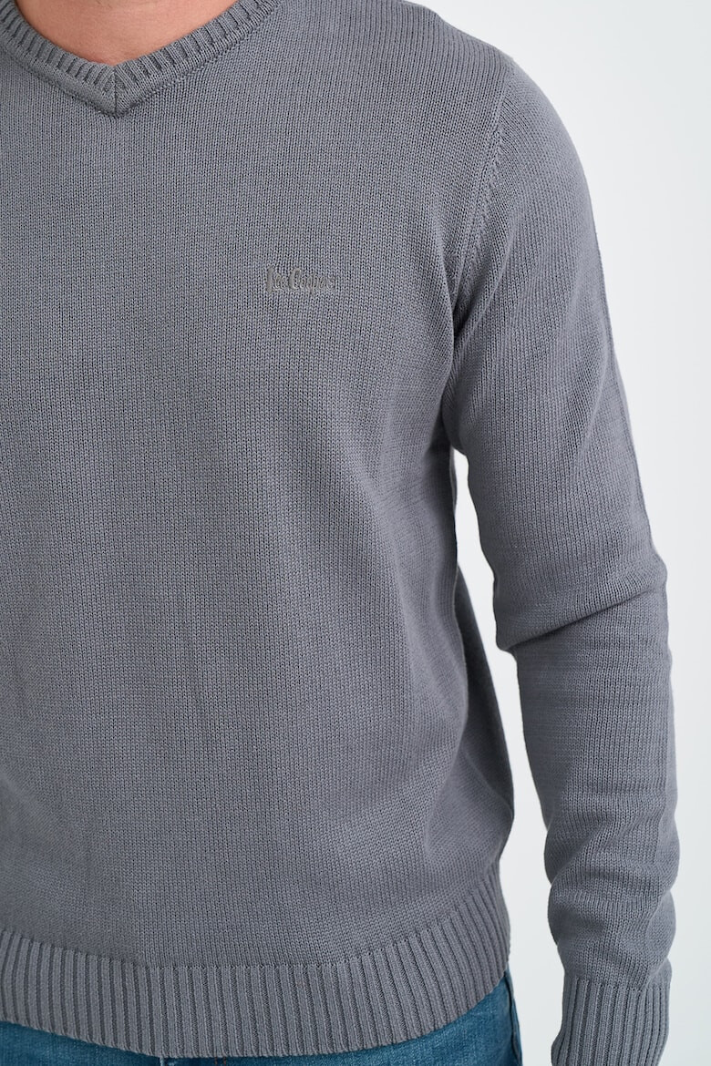 Lee Cooper Памучен пуловер с рипс - Pepit.bg