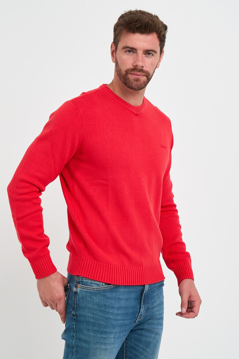 Lee Cooper Памучен пуловер с рипс - Pepit.bg