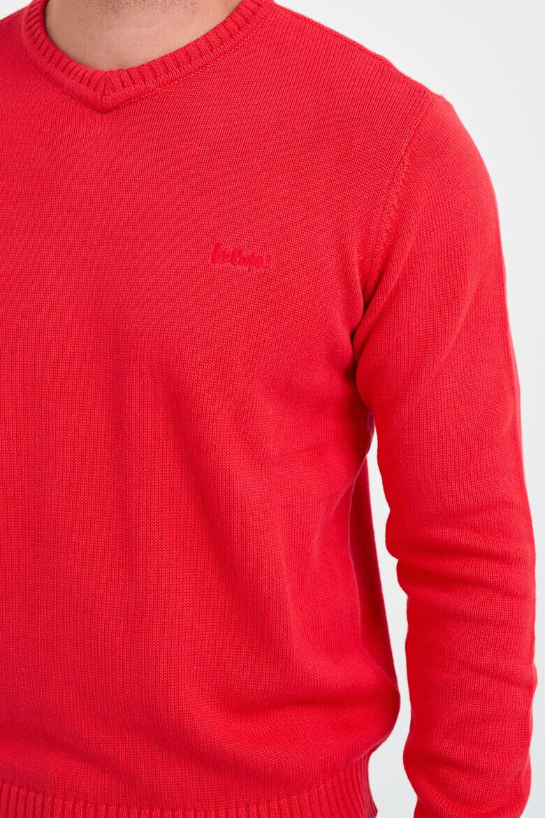 Lee Cooper Памучен пуловер с рипс - Pepit.bg