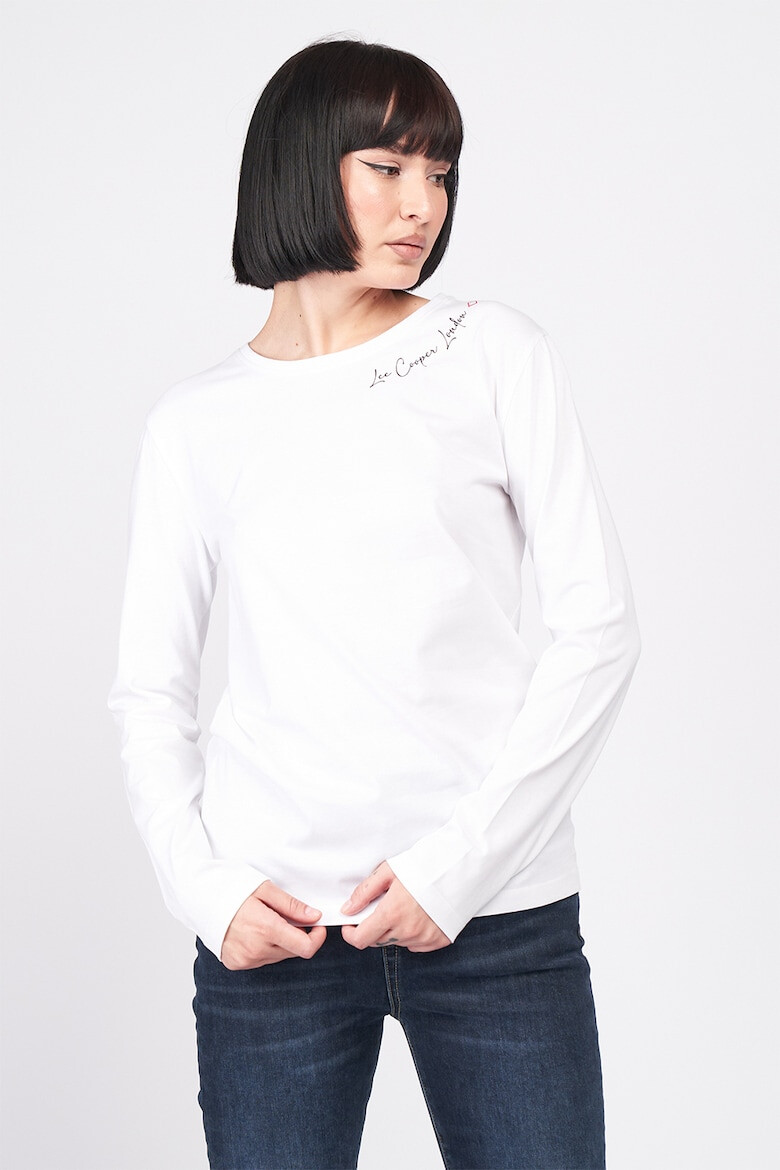 Lee Cooper Памучна блуза с лого - Pepit.bg