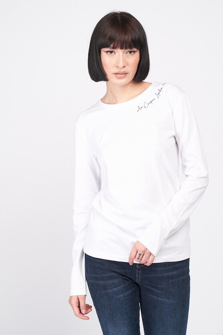 Lee Cooper Памучна блуза с лого - Pepit.bg