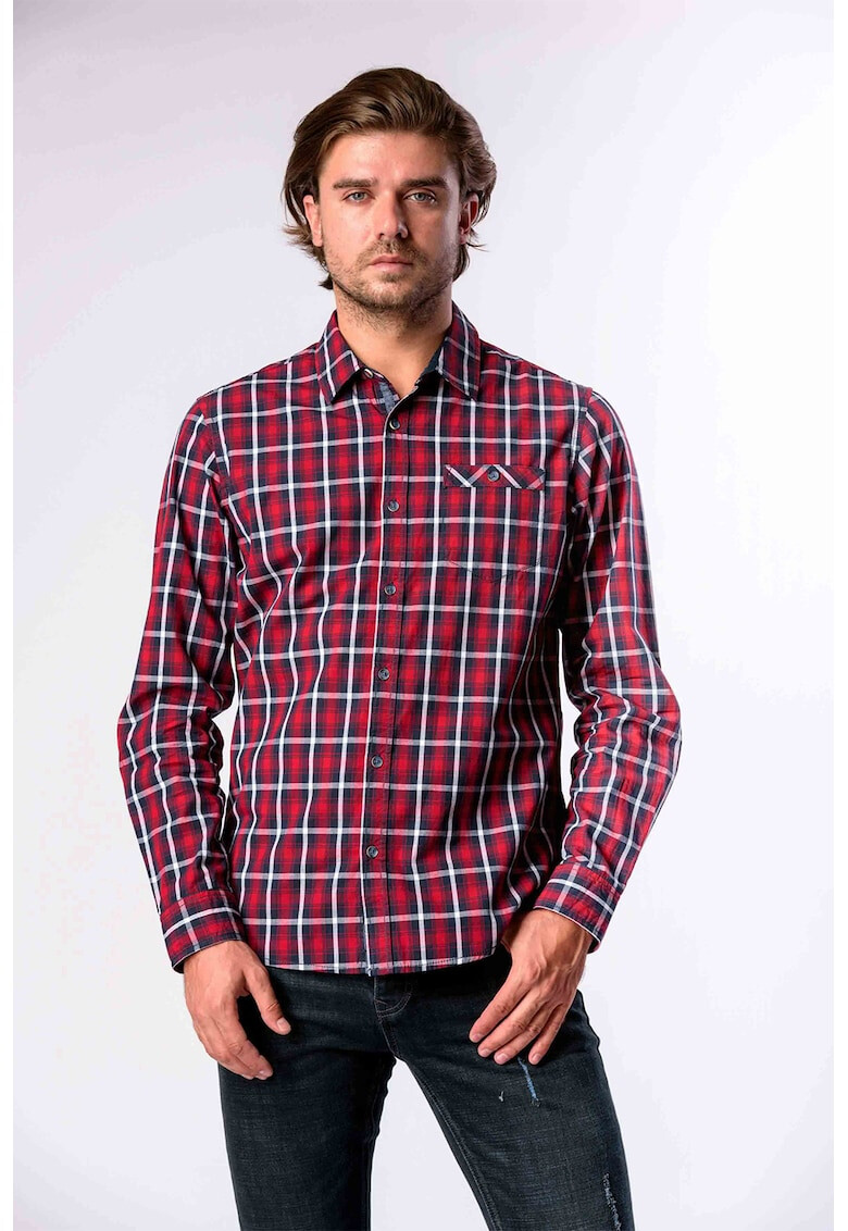 Lee Cooper Памучна карирана риза - Pepit.bg