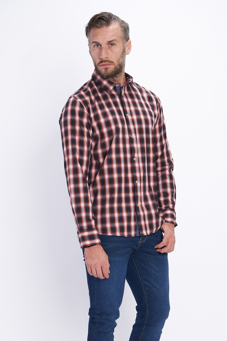 Lee Cooper Памучна карирана риза - Pepit.bg