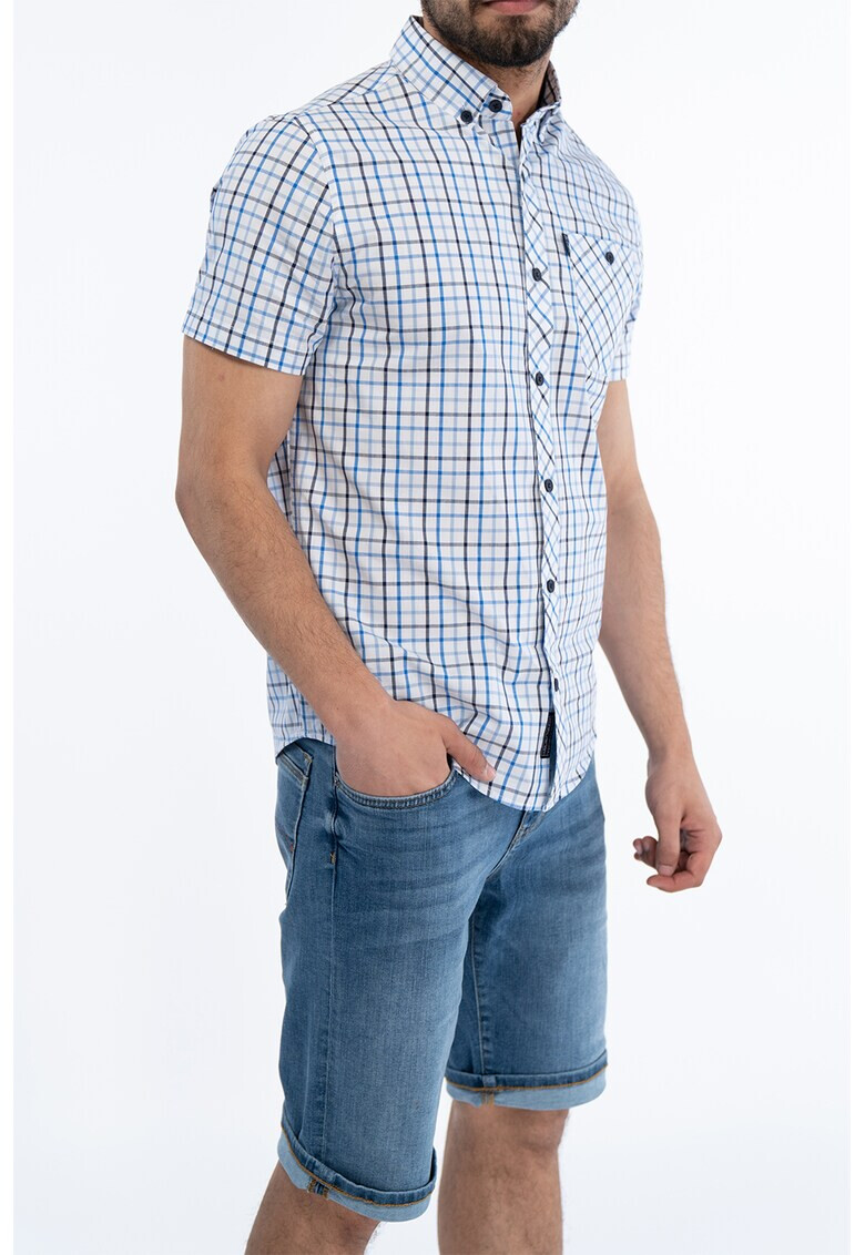 Lee Cooper Памучна риза с каре - Pepit.bg