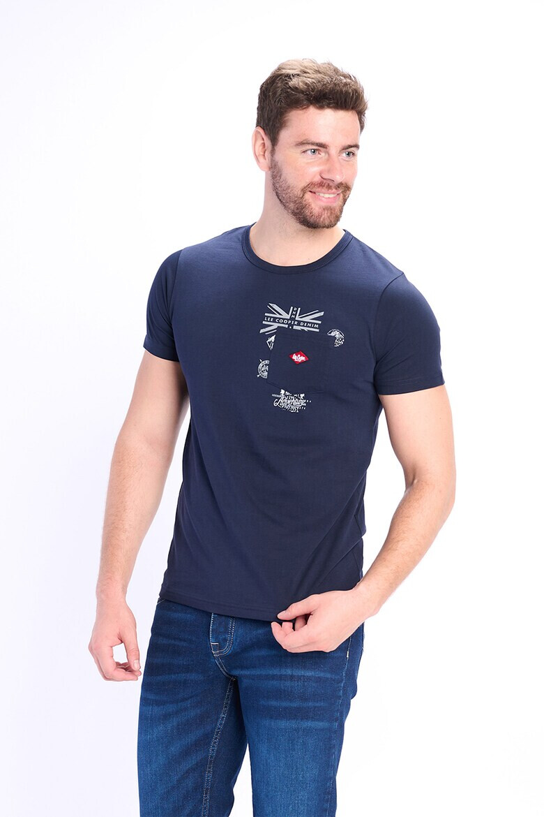 Lee Cooper Памучна тениска с джоб - Pepit.bg