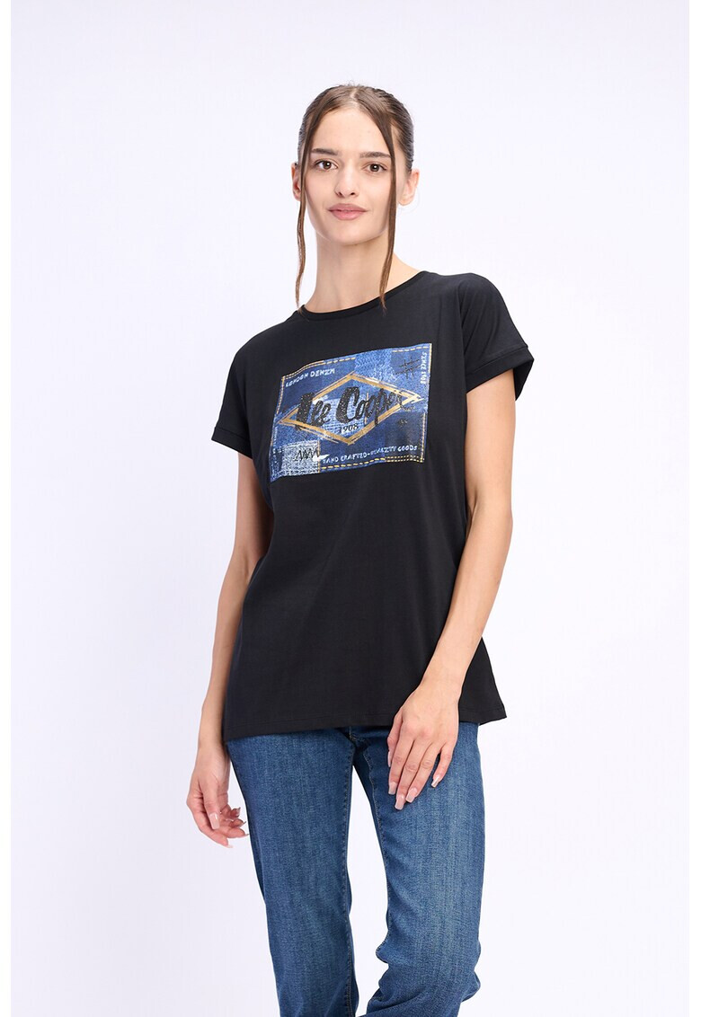 Lee Cooper Памучна тениска с лого - Pepit.bg