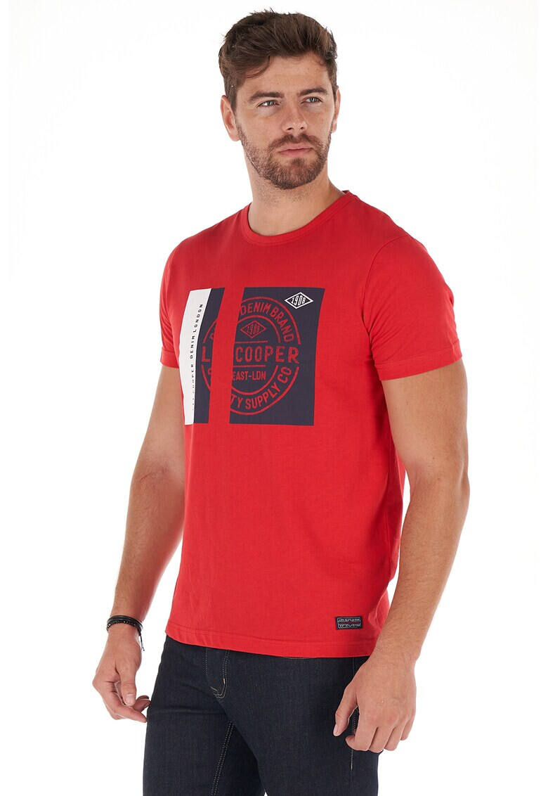 Lee Cooper Памучна тениска с лого - Pepit.bg