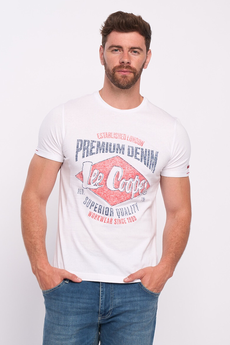 Lee Cooper Памучна тениска с лого - Pepit.bg