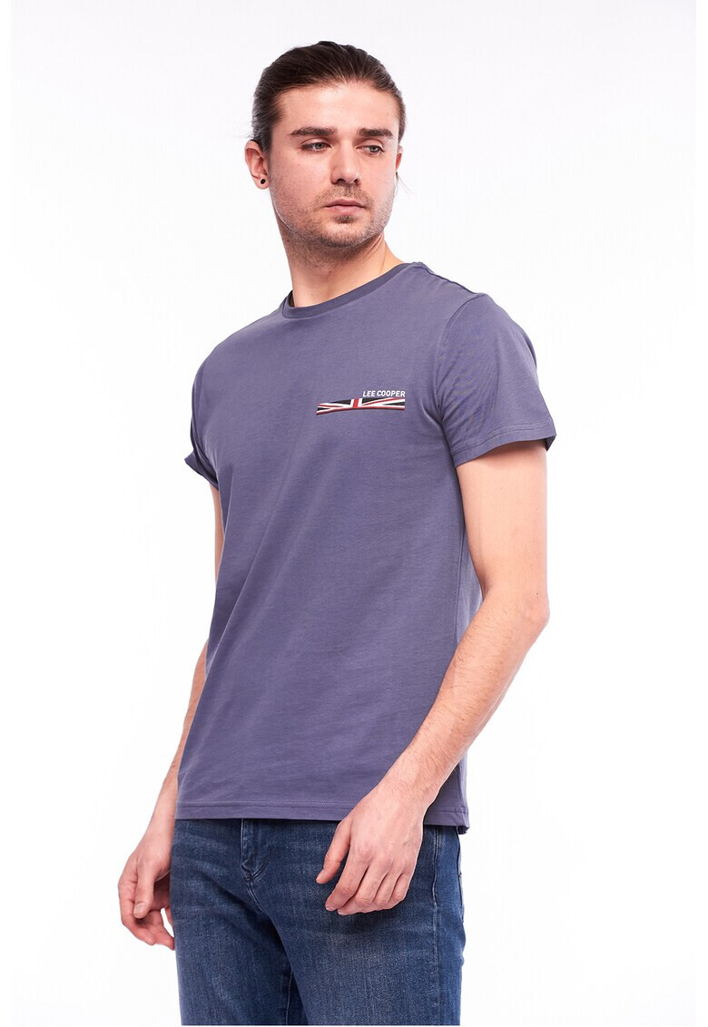 Lee Cooper Памучна тениска с овално деколте - Pepit.bg