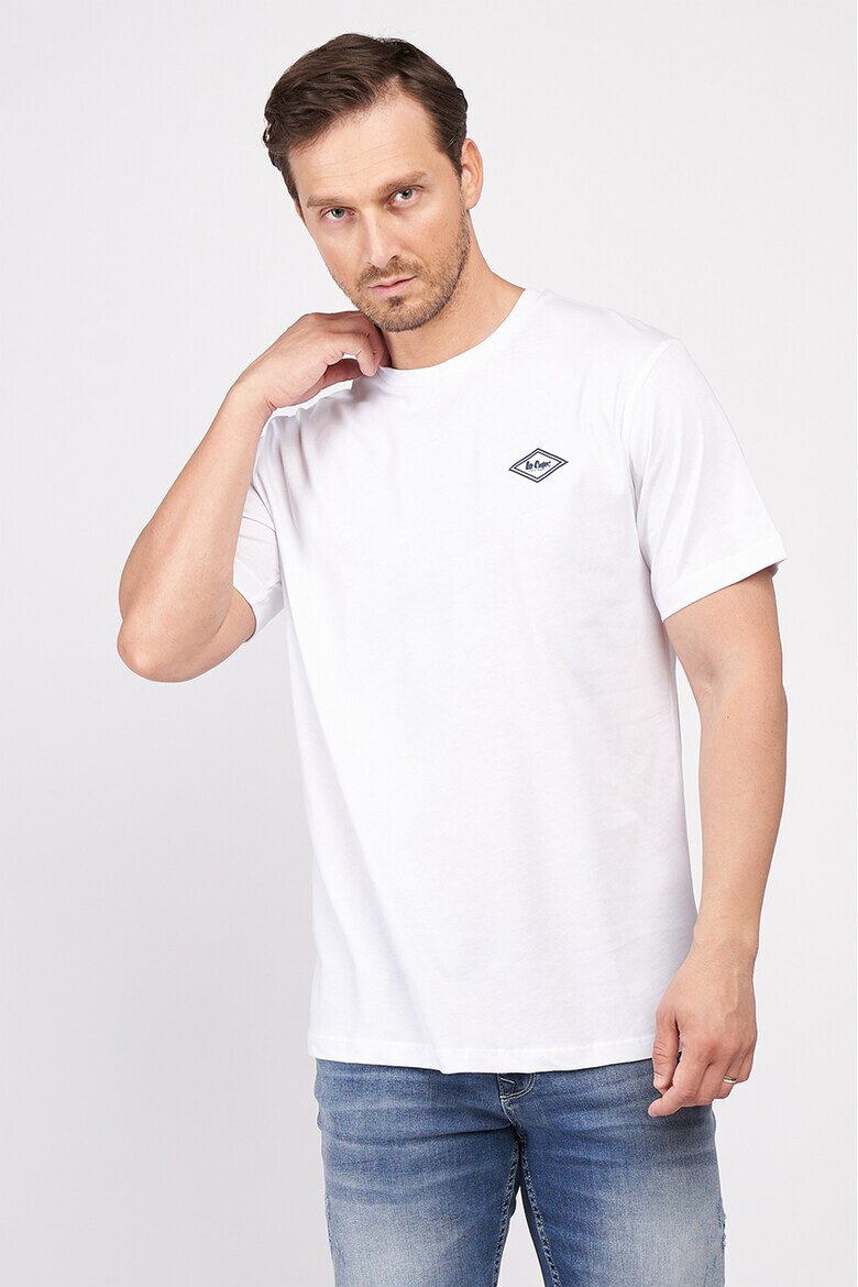 Lee Cooper Памучна тениска с овално деколте - Pepit.bg