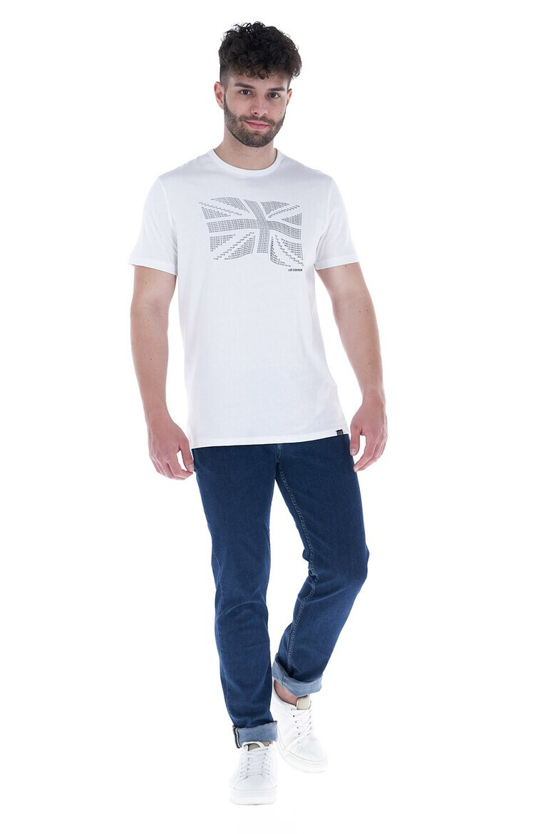 Lee Cooper Памучна тениска с овално деколте - Pepit.bg