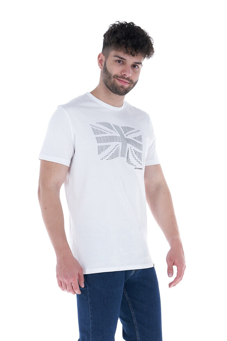 Lee Cooper Памучна тениска с овално деколте - Pepit.bg