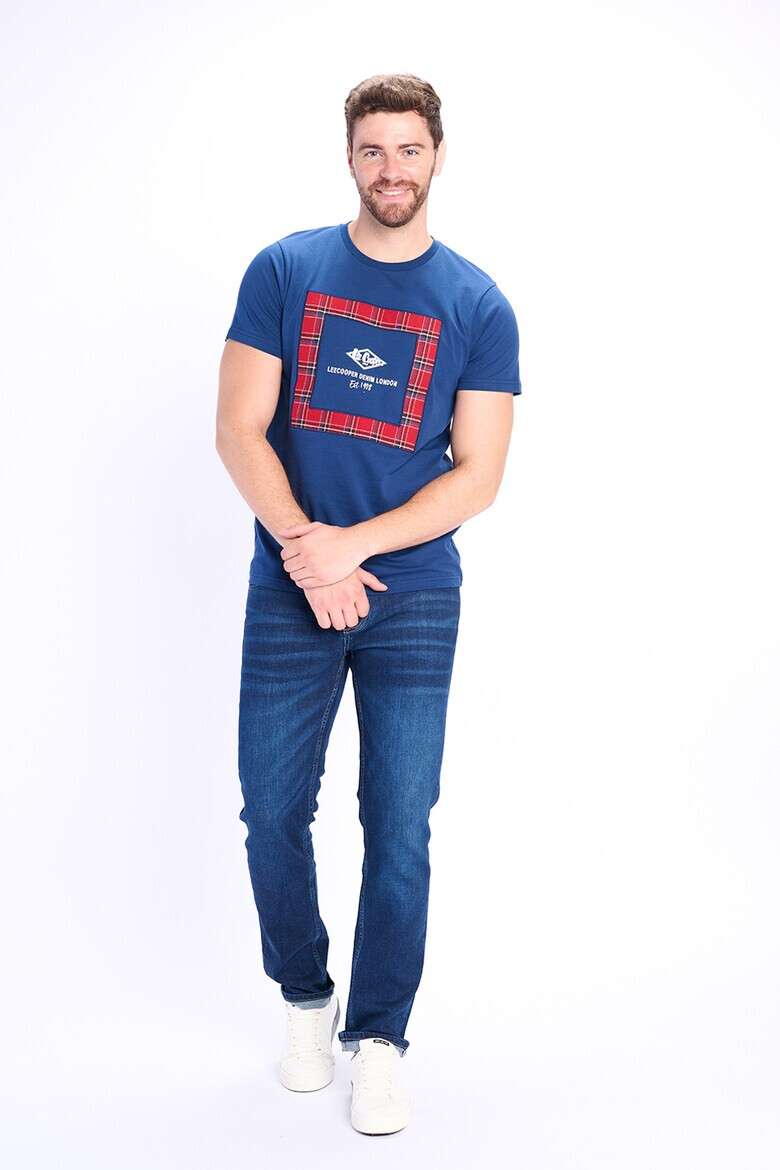 Lee Cooper Памучна тениска с овално деколте - Pepit.bg