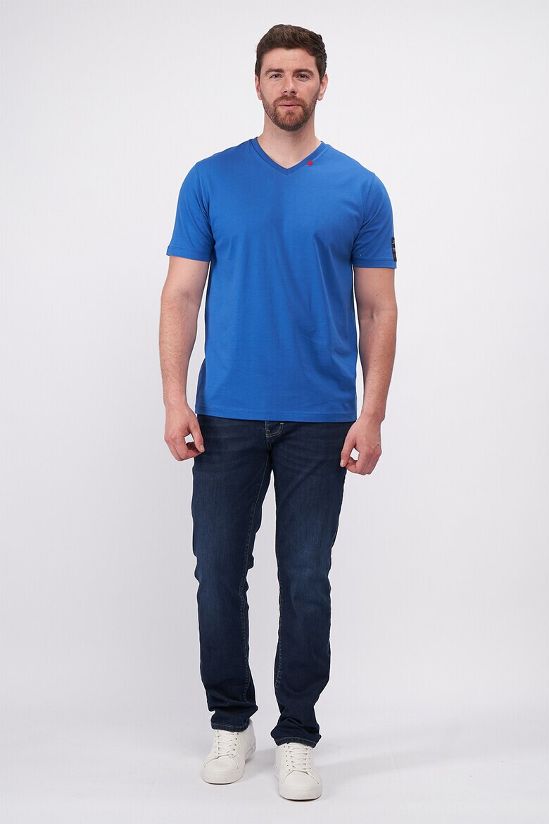Lee Cooper Памучна тениска с шпиц - Pepit.bg
