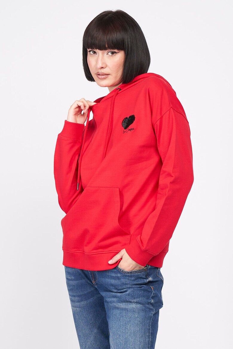 Lee Cooper Памучно худи с пайети - Pepit.bg