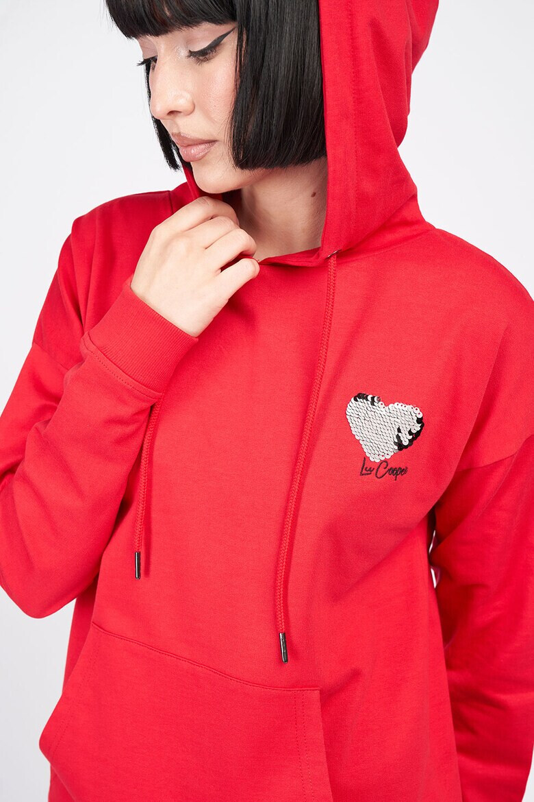 Lee Cooper Памучно худи с пайети - Pepit.bg