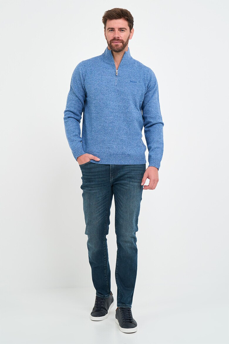 Lee Cooper Пуловер с вълна и къс цип - Pepit.bg
