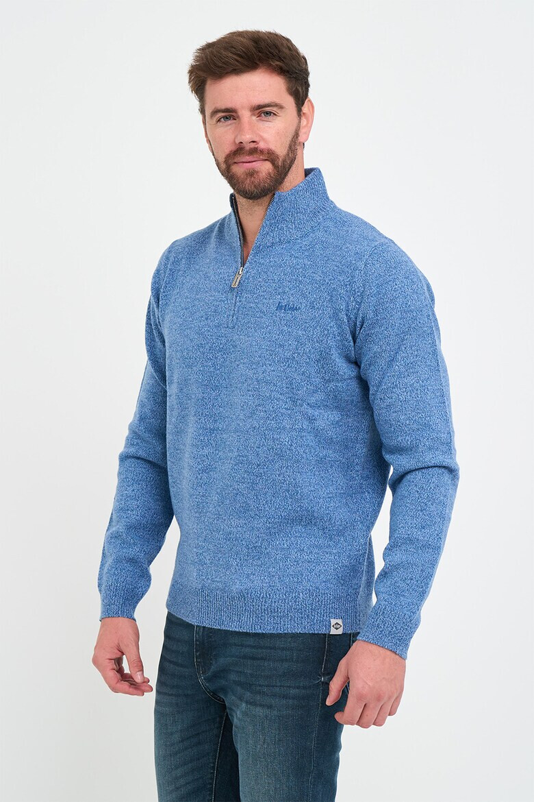 Lee Cooper Пуловер с вълна и къс цип - Pepit.bg