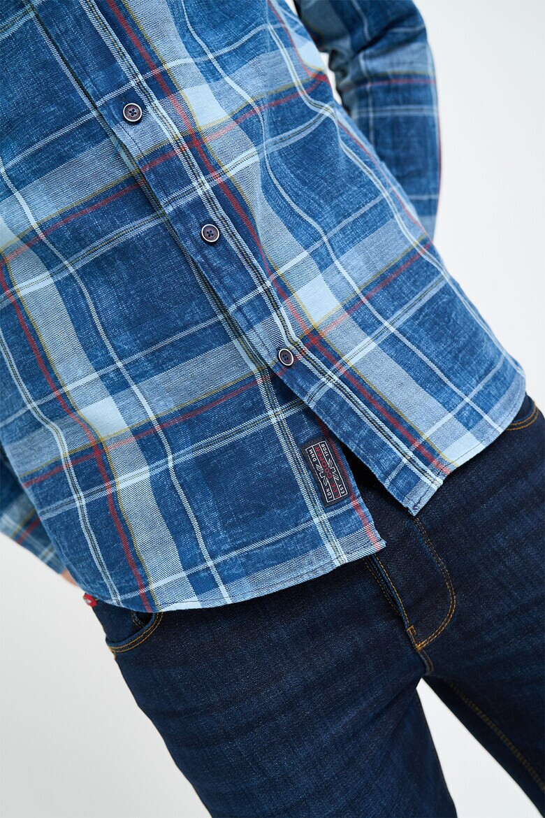 Lee Cooper Риза с джоб на гърдите - Син - Pepit.bg