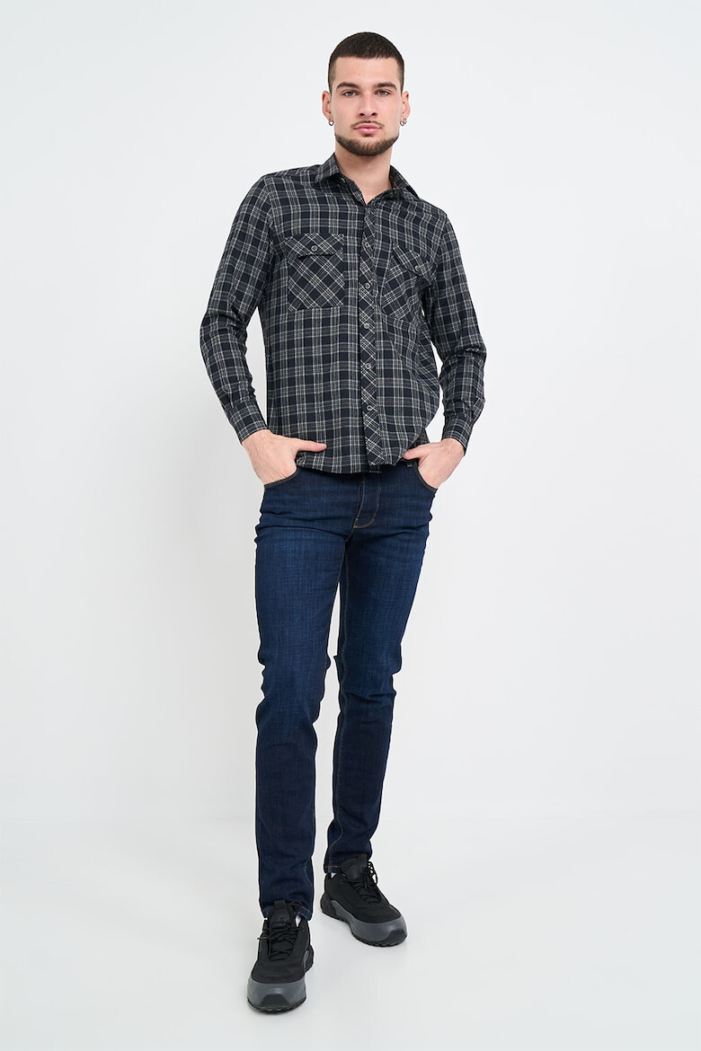 Lee Cooper Риза с джобове на гърдите - Черен/Tъмносив - Pepit.bg