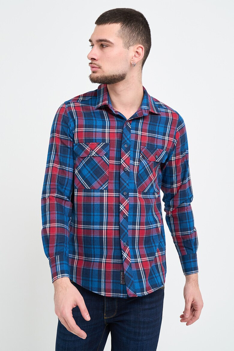 Lee Cooper Риза с джобове на гърдите - Червен/Син - Pepit.bg