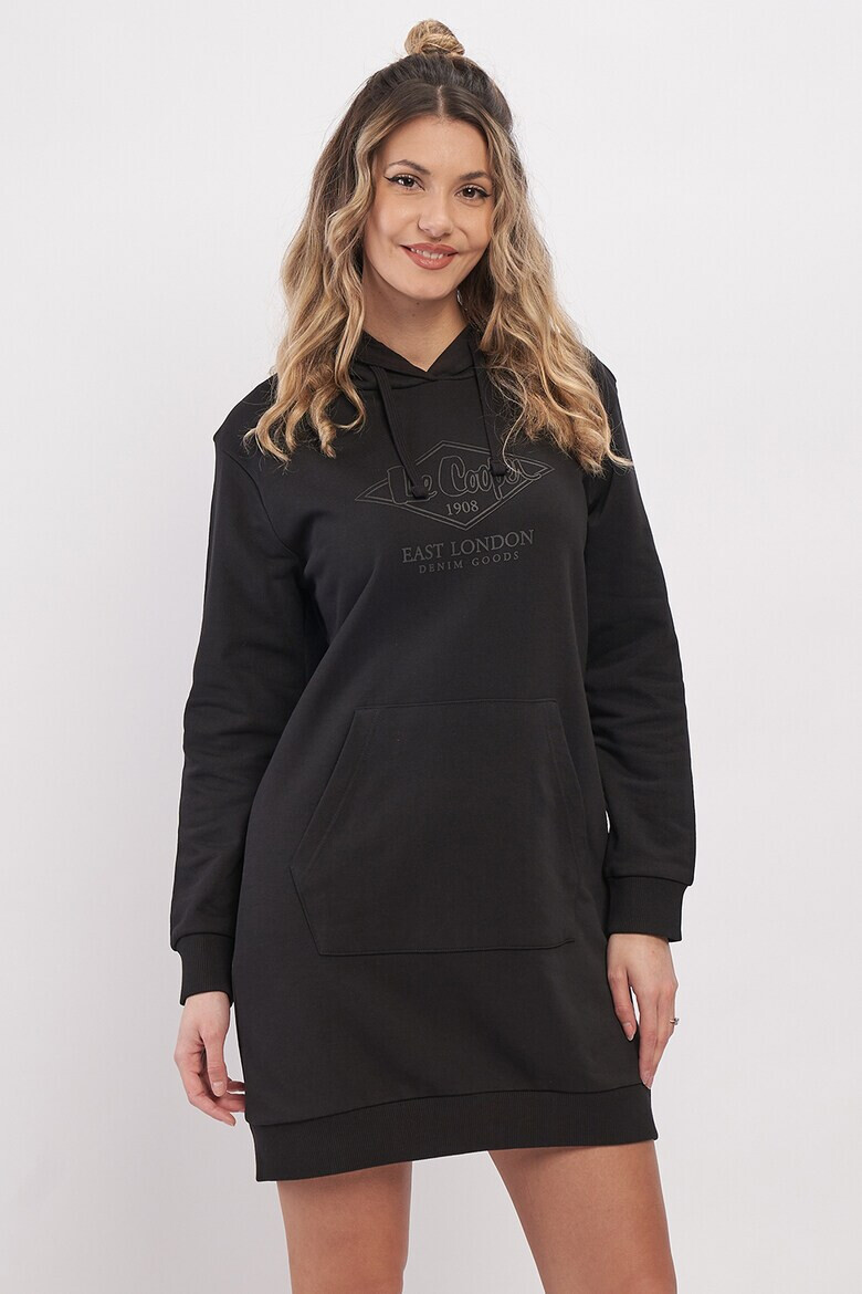 Lee Cooper Рокля с качулка и лого - Pepit.bg