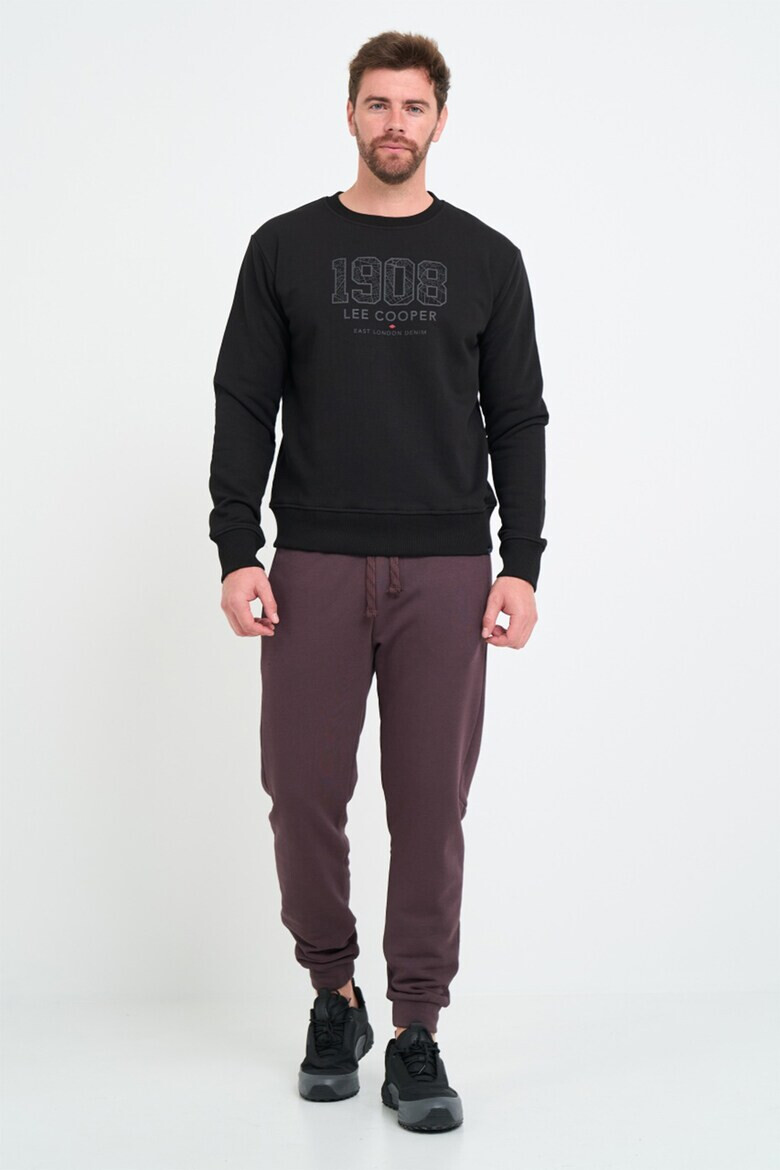 Lee Cooper Суитшърт с лого - Черен/Сив - Pepit.bg