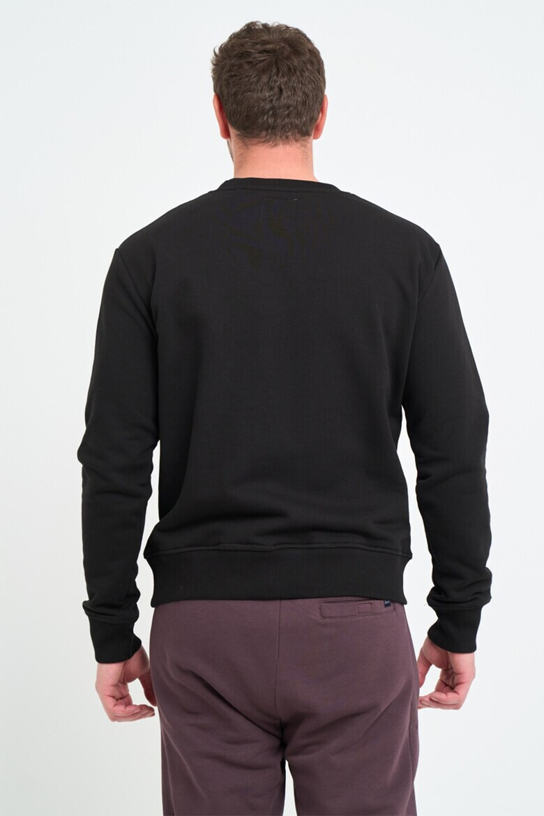 Lee Cooper Суитшърт с лого - Черен/Сив - Pepit.bg