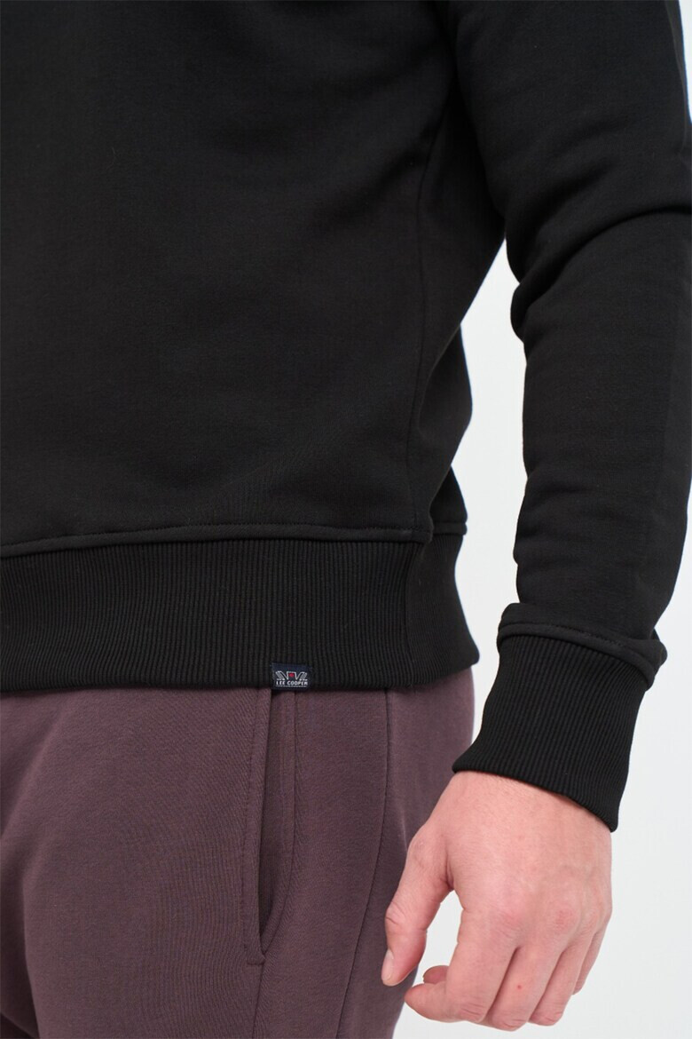 Lee Cooper Суитшърт с лого - Черен/Сив - Pepit.bg
