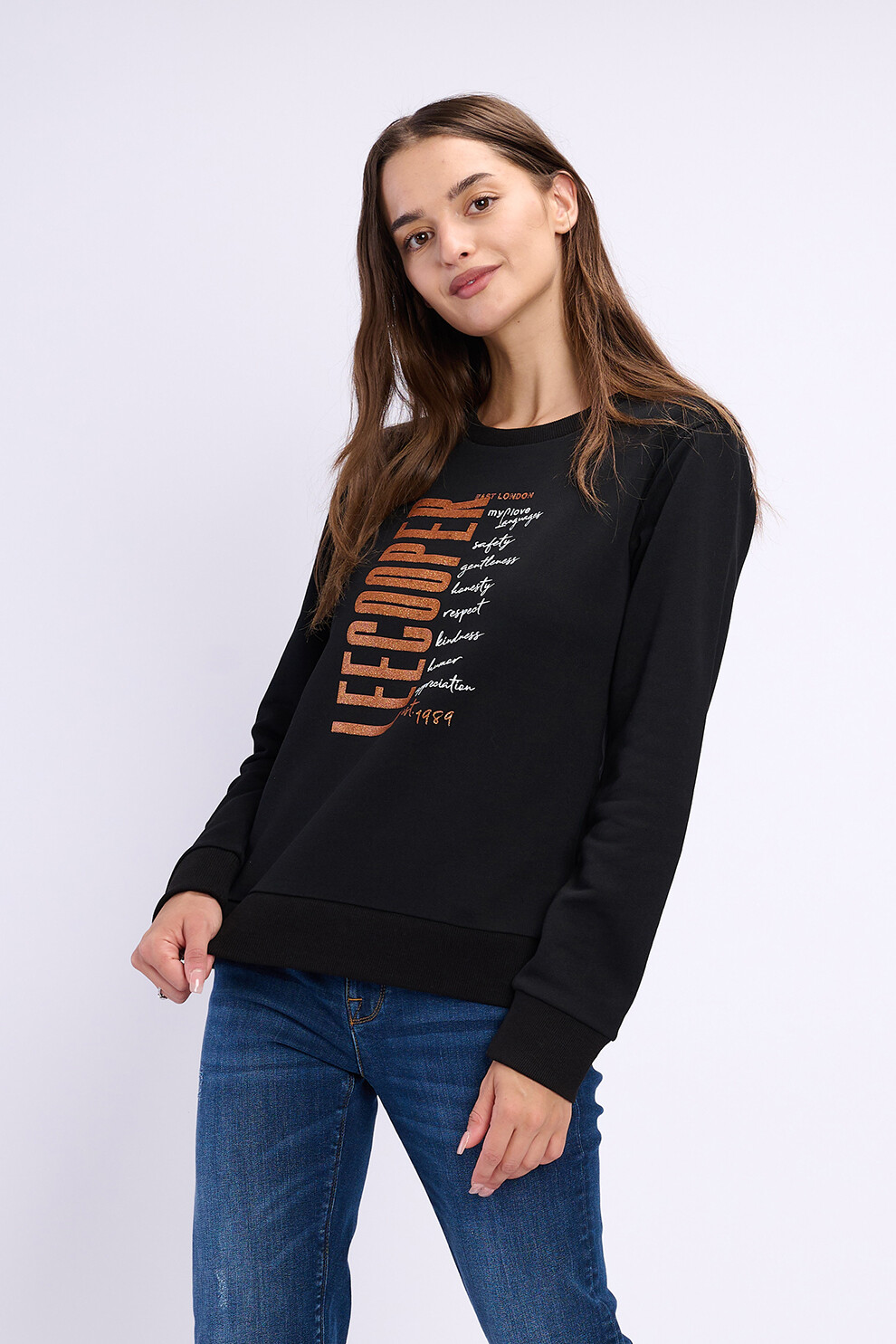 Lee Cooper Суитшърт с лого - Pepit.bg