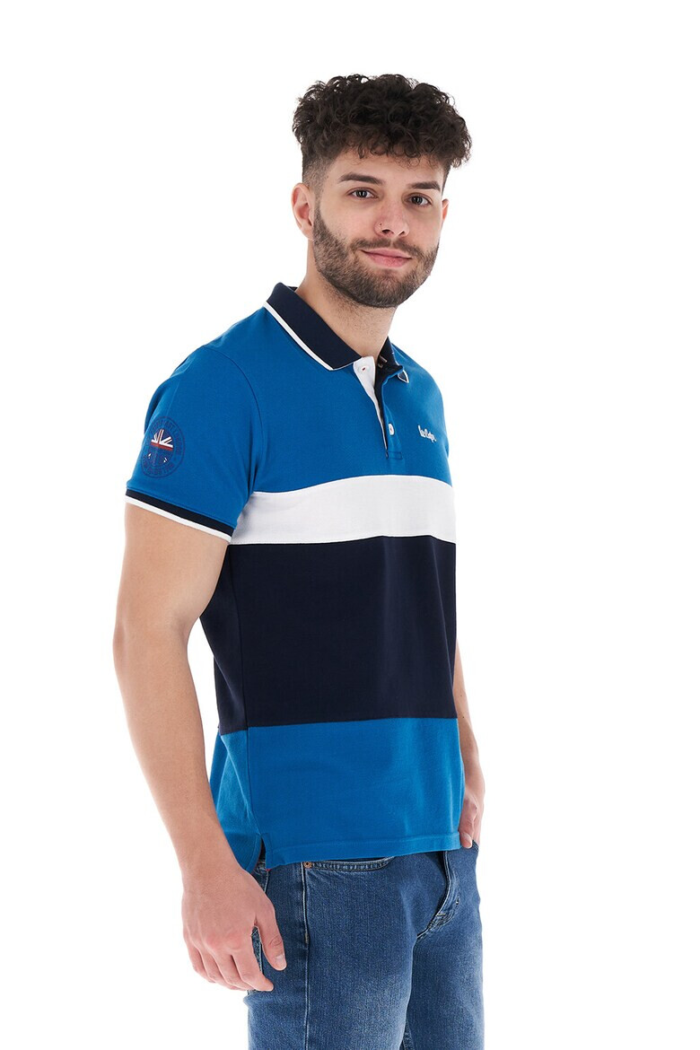 Lee Cooper Тениска от пике с яка и бродирано лого - Pepit.bg