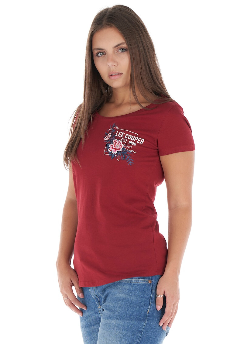 Lee Cooper Тениска с бродирани цветя - Pepit.bg