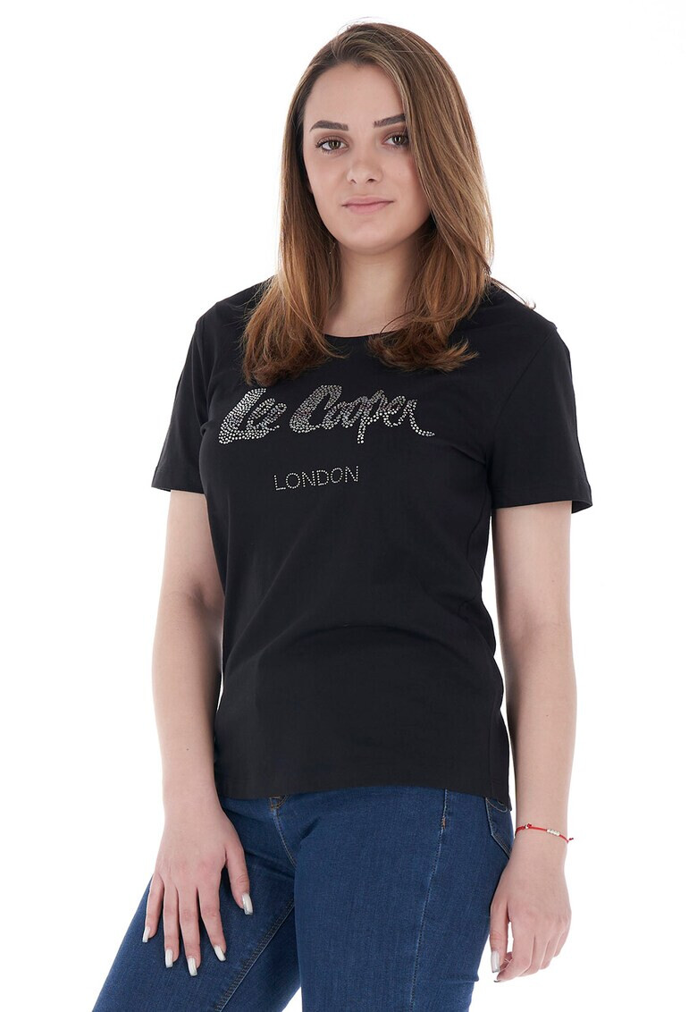 Lee Cooper Тениска с декоративни камъни - Pepit.bg