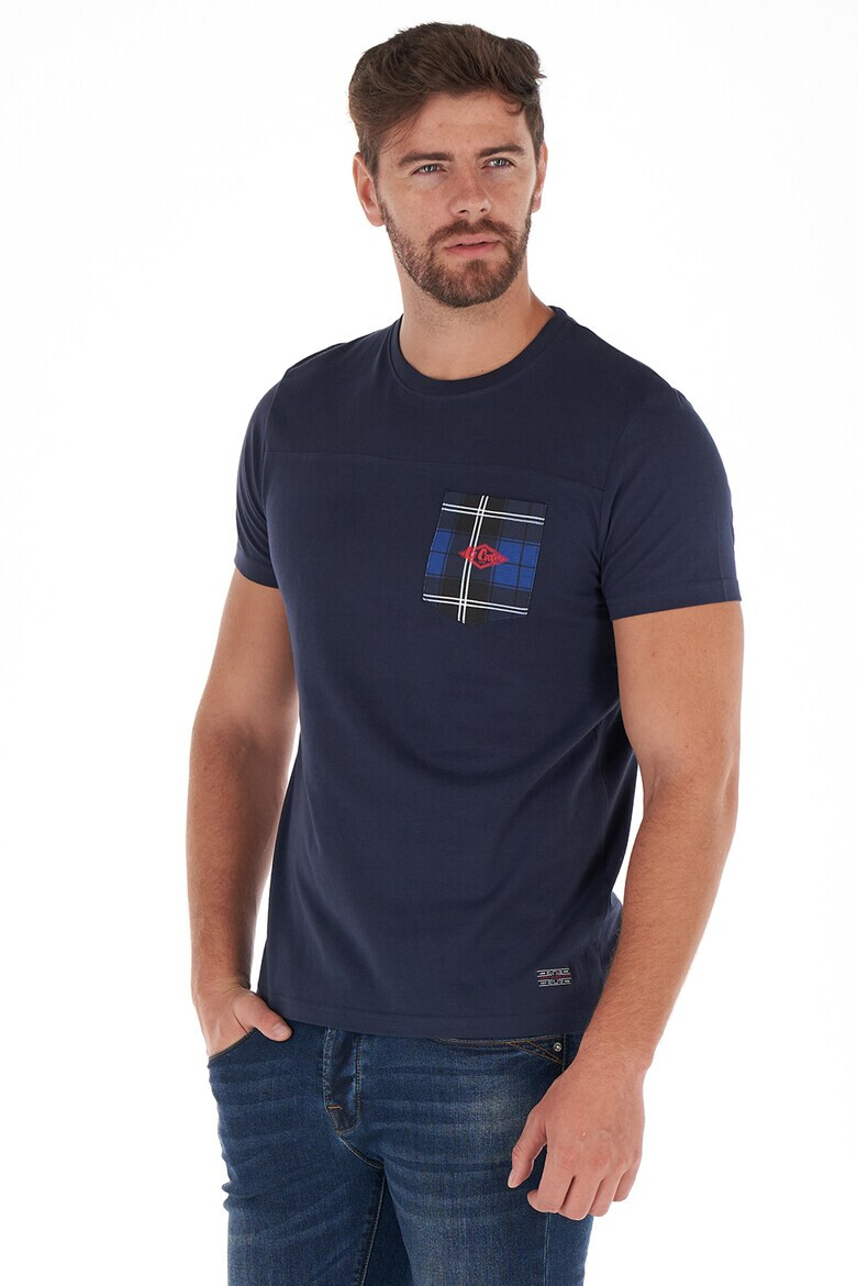 Lee Cooper Тениска с кариран джоб на гърдите - Pepit.bg