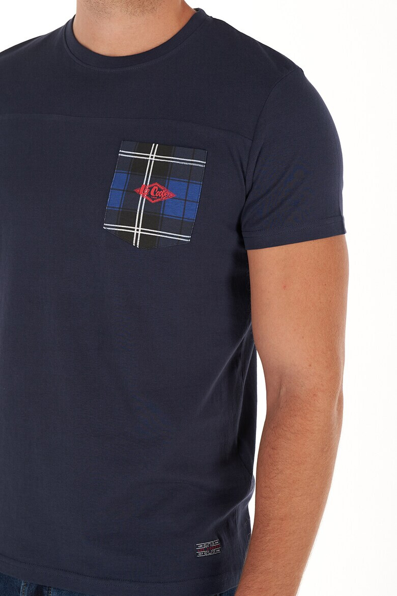 Lee Cooper Тениска с кариран джоб на гърдите - Pepit.bg