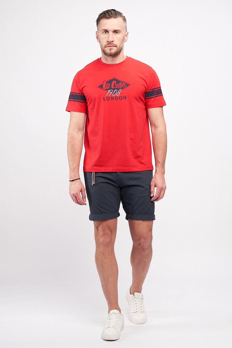 Lee Cooper Тениска с лого и овално деколте - Pepit.bg