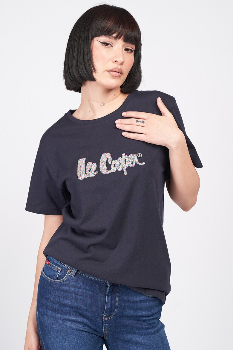 Lee Cooper Тениска с лого от пайети - Pepit.bg