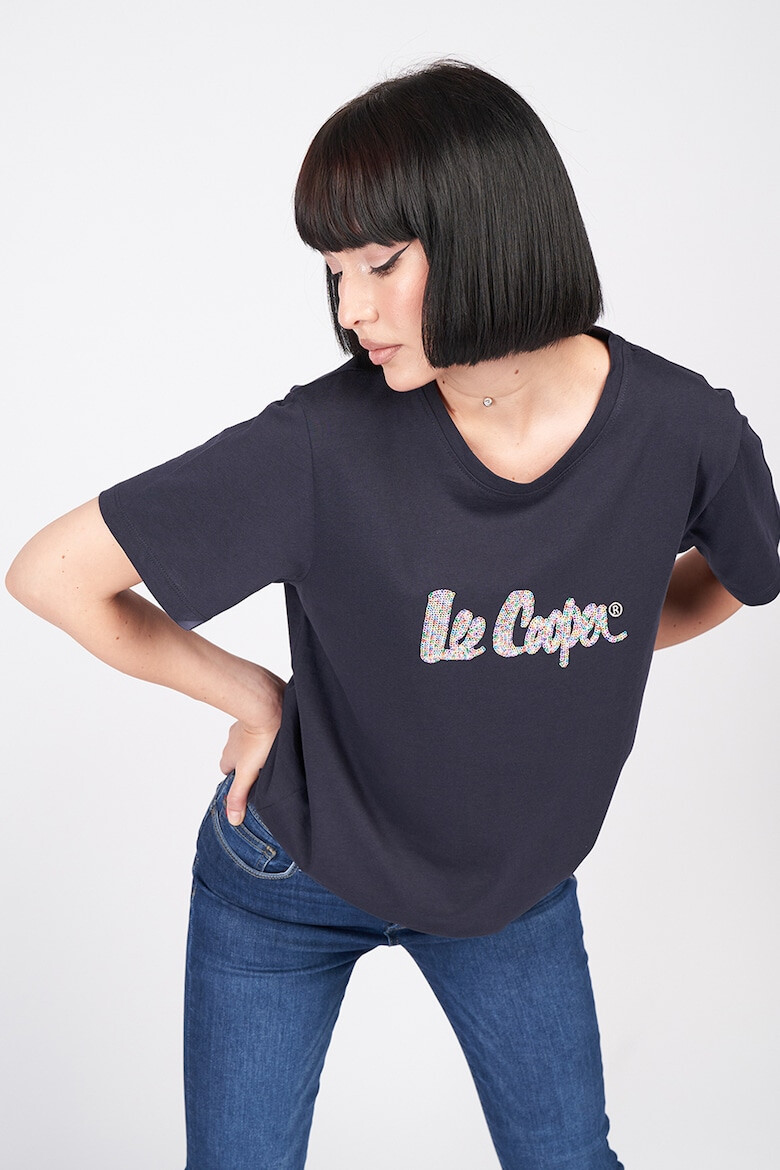 Lee Cooper Тениска с лого от пайети - Pepit.bg