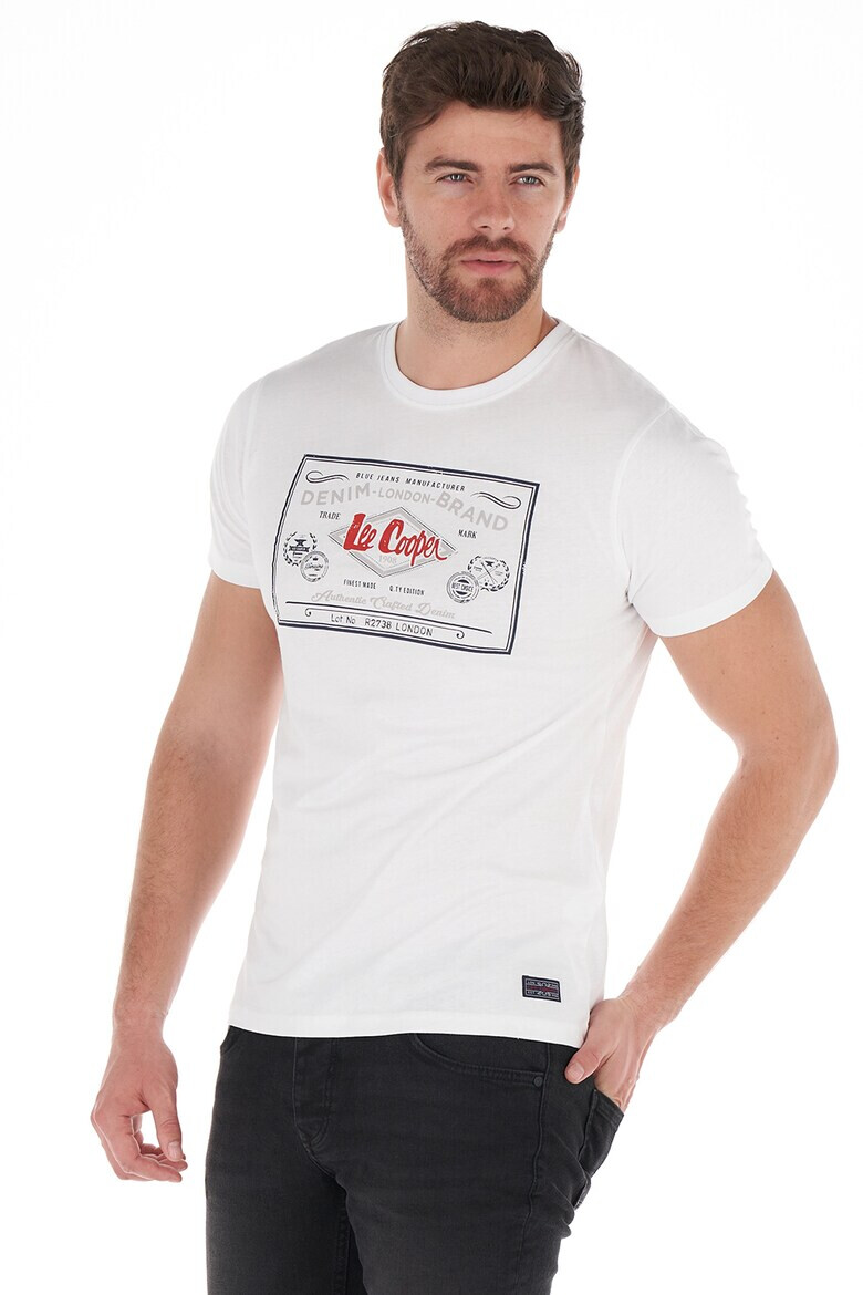 Lee Cooper Тениска с овално деколте и лого - Pepit.bg