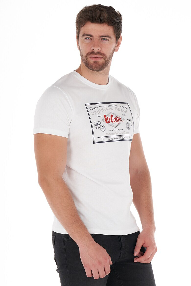 Lee Cooper Тениска с овално деколте и лого - Pepit.bg