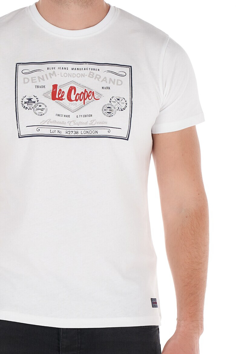 Lee Cooper Тениска с овално деколте и лого - Pepit.bg