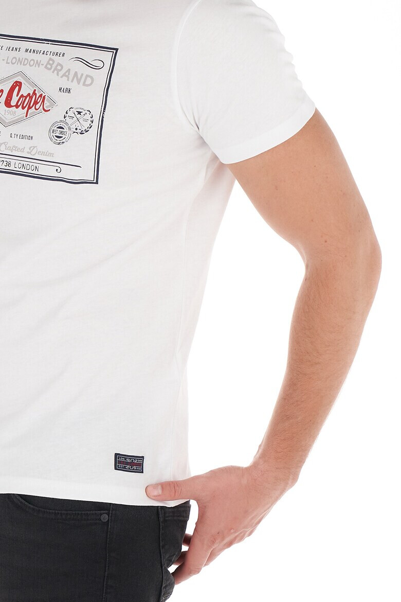 Lee Cooper Тениска с овално деколте и лого - Pepit.bg