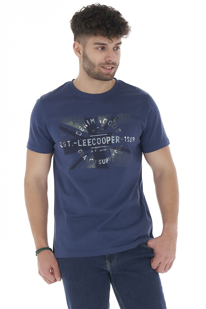 Lee Cooper Тениска с овално деколте и лого - Pepit.bg