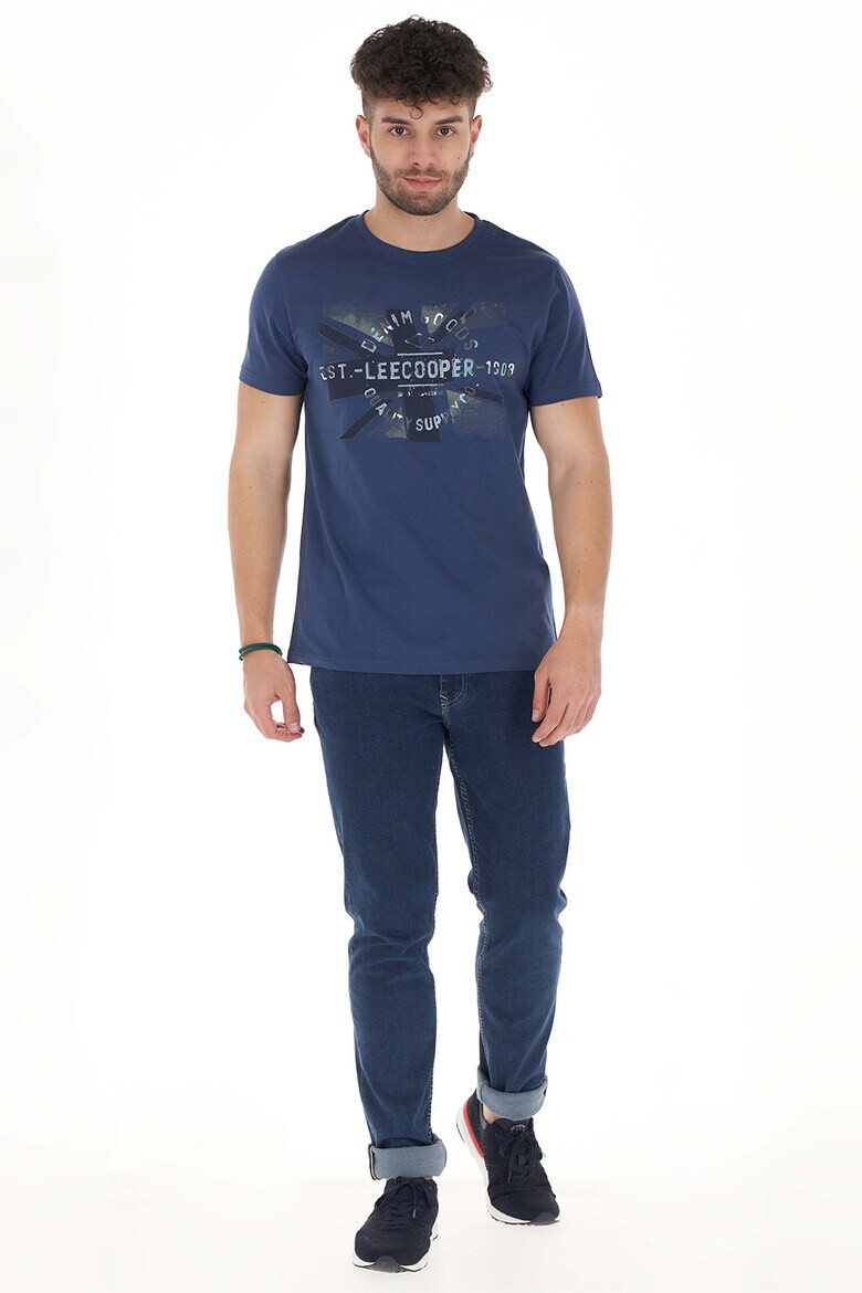 Lee Cooper Тениска с овално деколте и лого - Pepit.bg