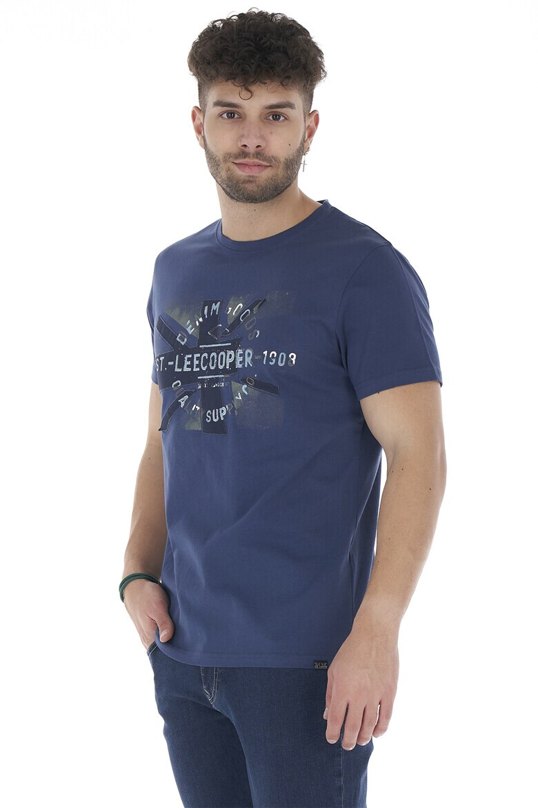 Lee Cooper Тениска с овално деколте и лого - Pepit.bg