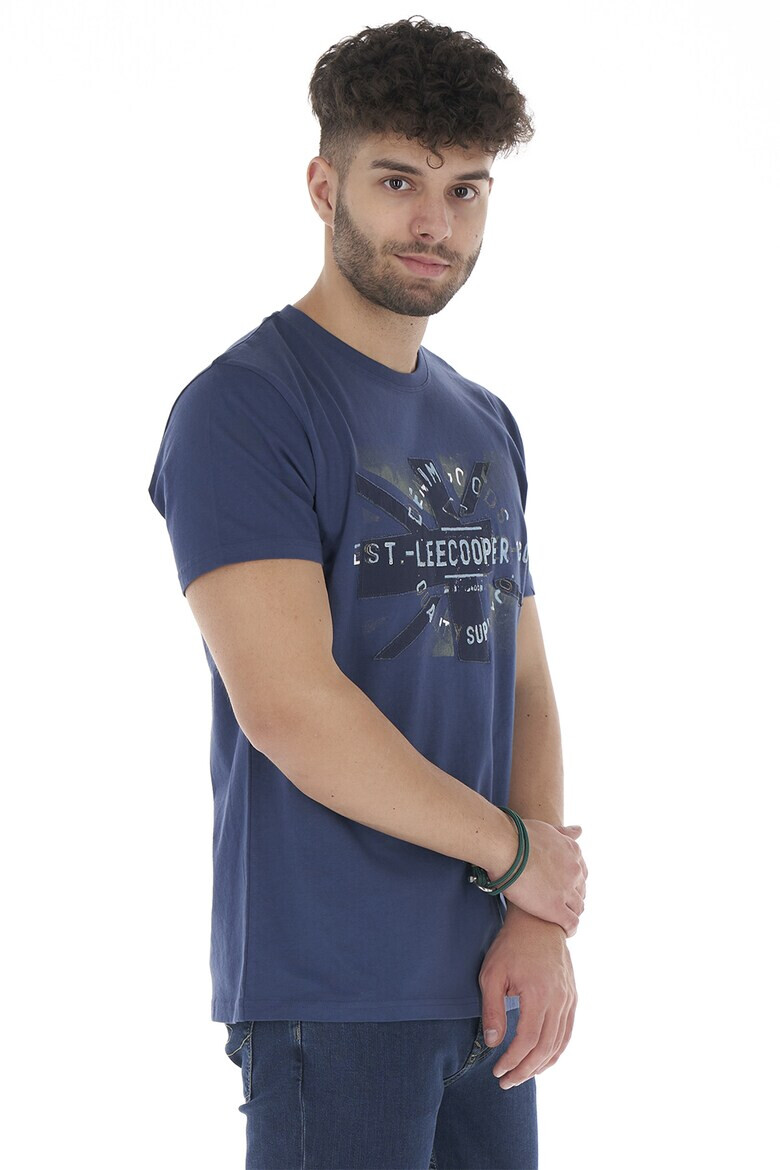 Lee Cooper Тениска с овално деколте и лого - Pepit.bg