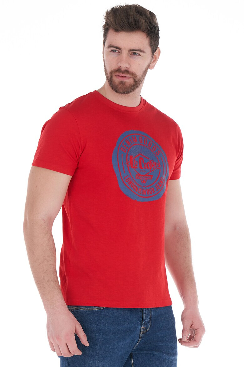 Lee Cooper Тениска с овално деколте и лого - Pepit.bg